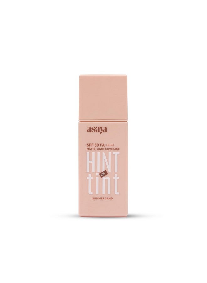 Asaya أسايا جميع أنواع البشرة تحت شمس واحدة لمسة من اللون واقي شمس ملون 50 SPF PA++++ تغطية خفيفة غير لامعة صيفية رملية 40 مل - Image 1