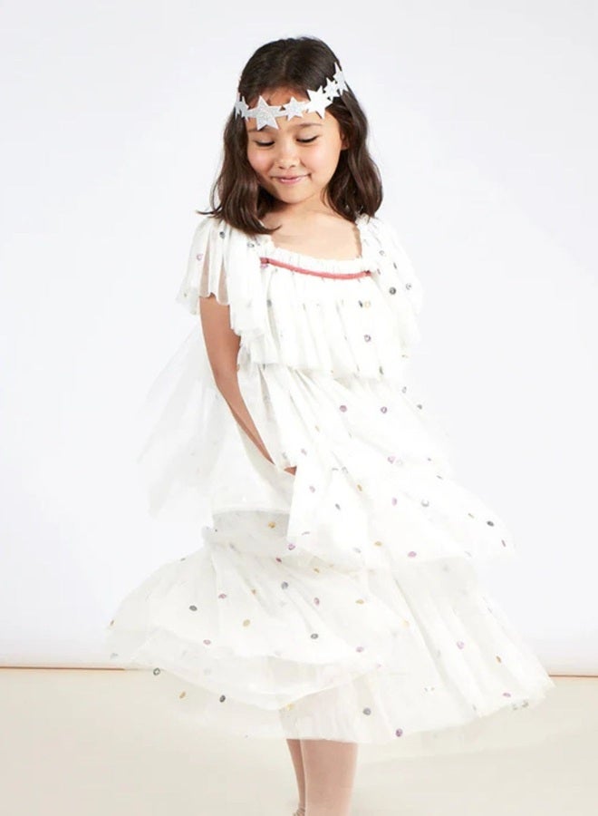 Meri Meri Sequin Tulle Angel Dress Up 5-6 Years  - Image 3