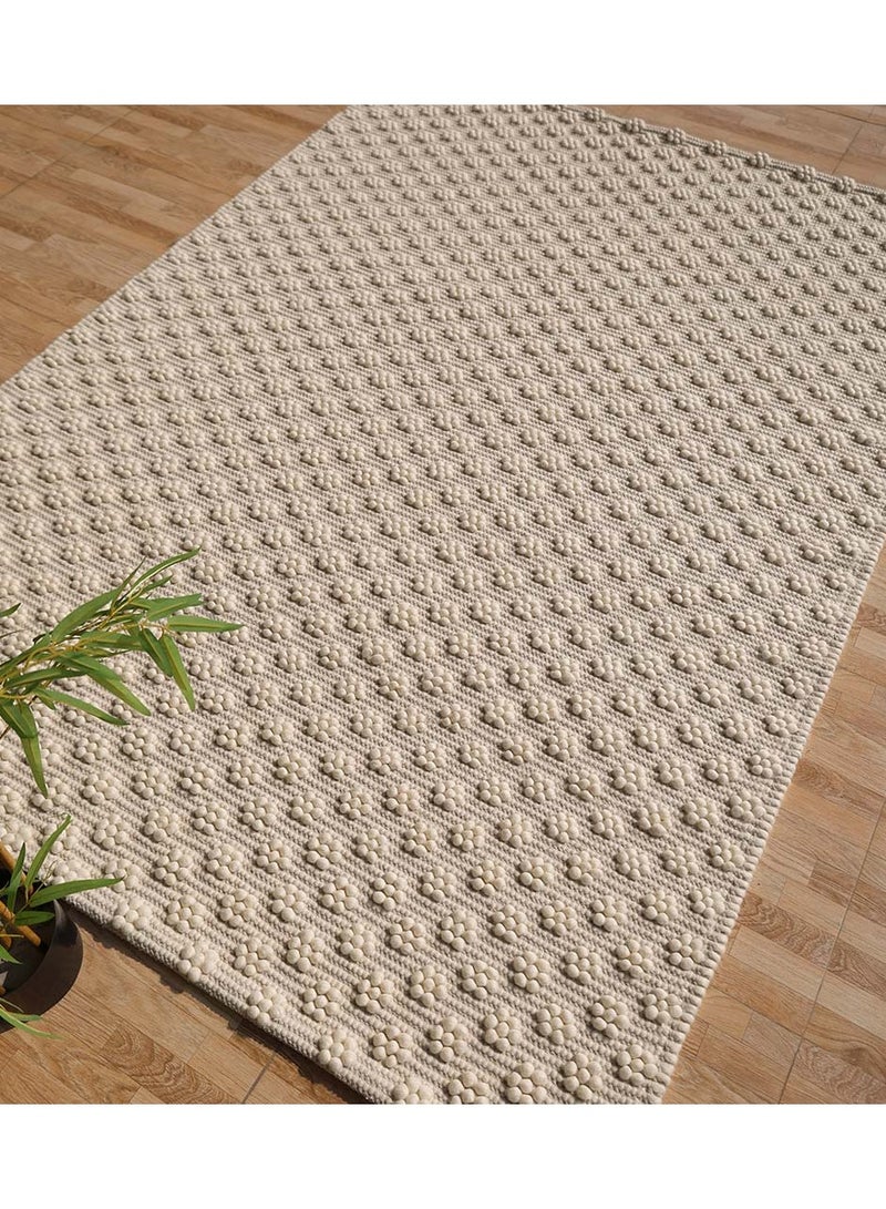 Ramsha Area rug woven flat weave boho handwoven bedroom carpet made with NZ wool and cotton SRN-038 rectangle shape for indoor living room Kitchen mat - Image 5