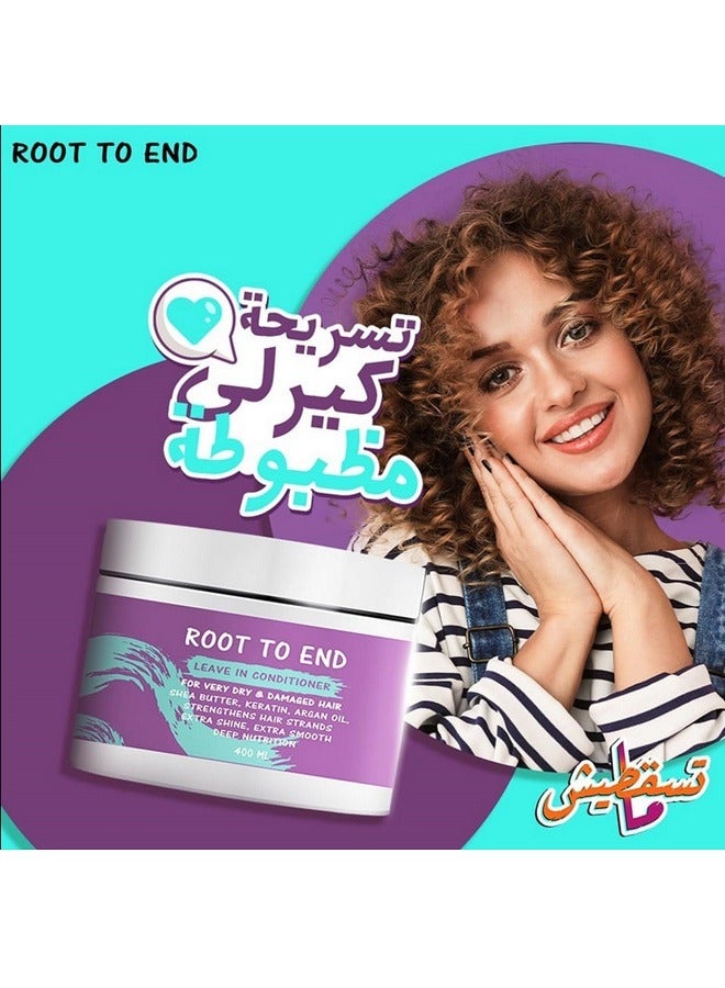رووت تو إند بلسم يُترك على الشعر للشعر الجاف والتالف 400 جرام - Image 4