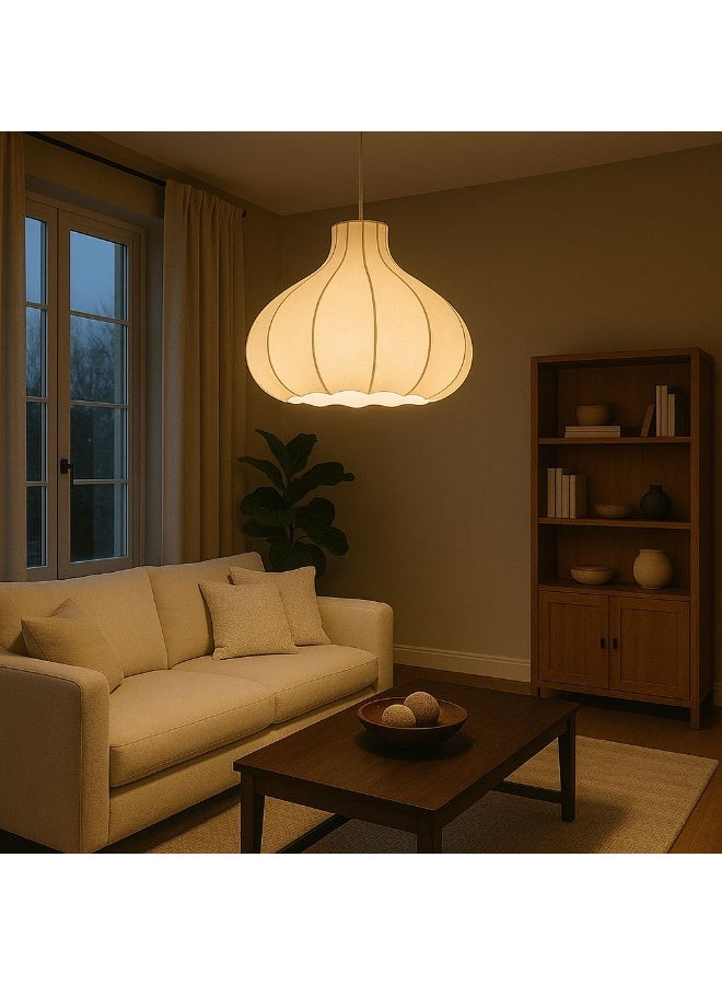 Silk Lujain chandelier with metallic details - Image 1