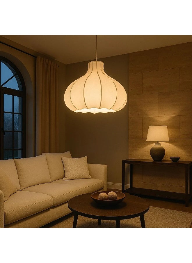 Silk Lujain chandelier with metallic details - Image 3