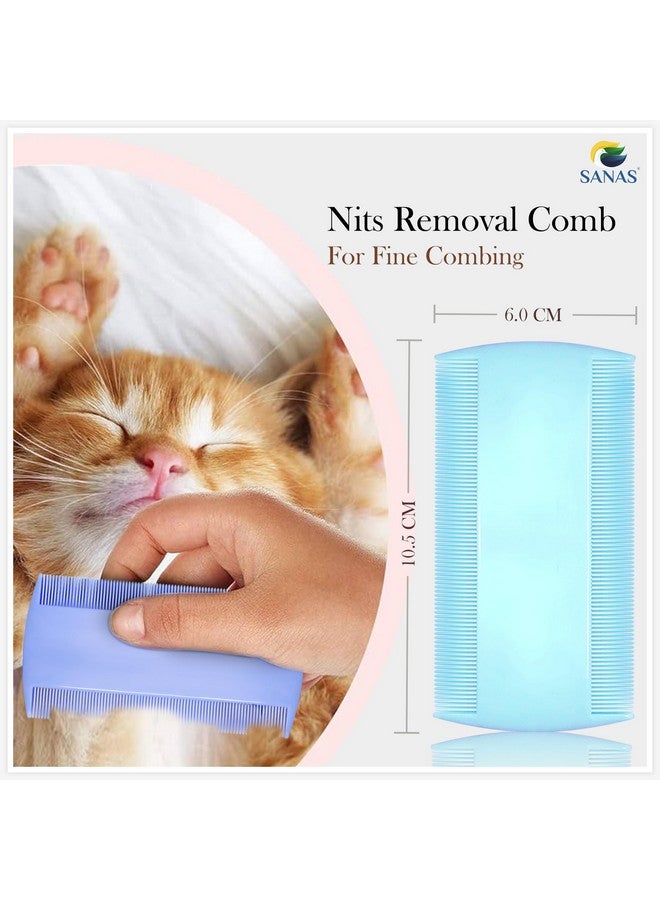 Sanas Lice Comb 3Pcs Nits Removal Comb Dandruff Dust Narrow Teeth Comb For Women And Men Fine Teeth Comb Hair Accessory 3Pcs (Multicolour) - Image 1