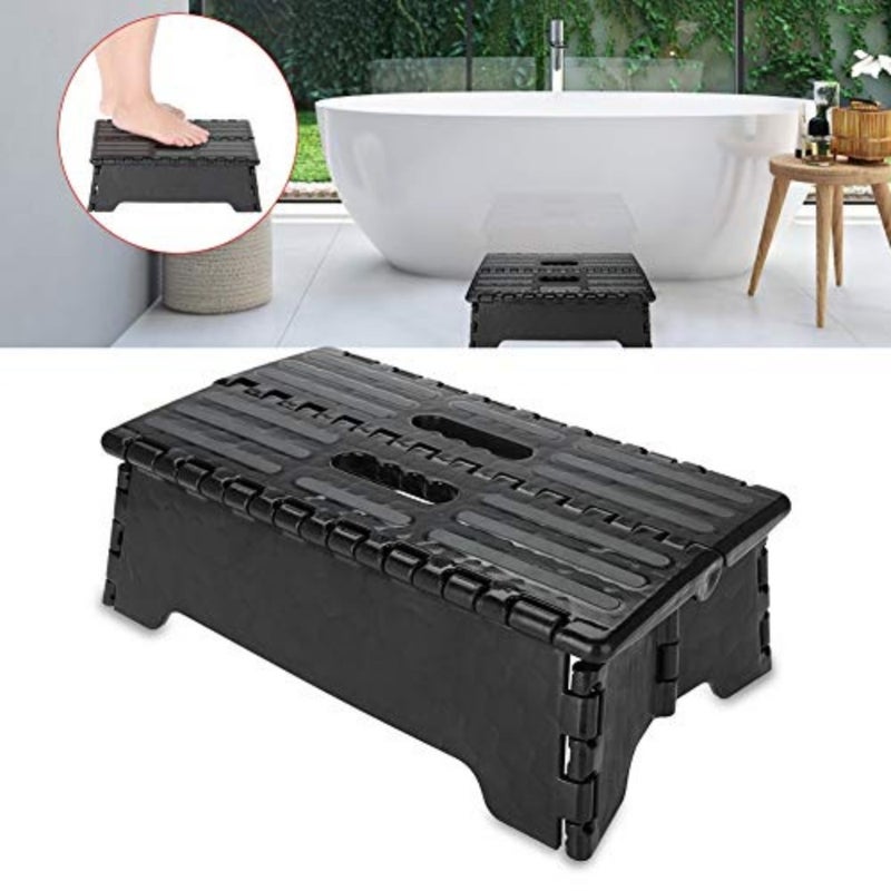Portable Folding Step, Heavy Duty Foldable Stool High Riser Step Folding Step Stool, Carrying Handle, Holds Up to 300lb, Foldable Stepping Stool for Car, Kitchen Bath - Image 3