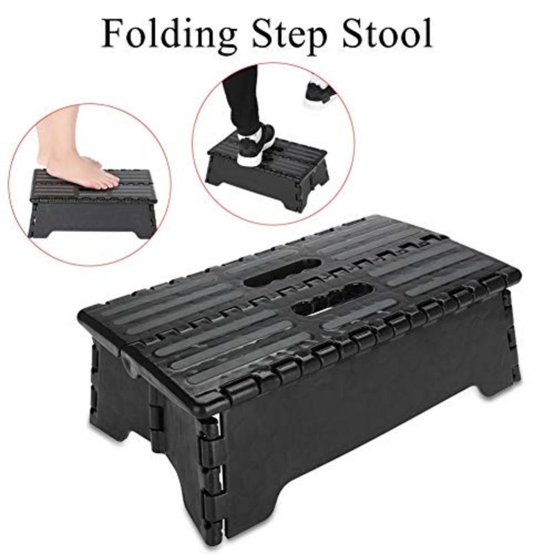 Portable Folding Step, Heavy Duty Foldable Stool High Riser Step Folding Step Stool, Carrying Handle, Holds Up to 300lb, Foldable Stepping Stool for Car, Kitchen Bath - Image 5