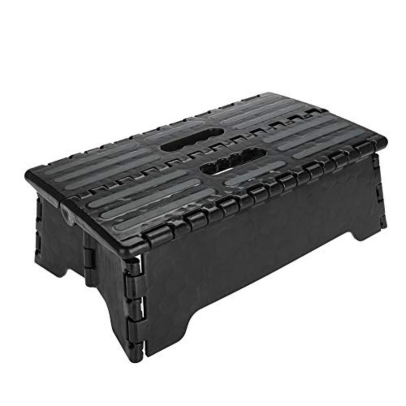 Portable Folding Step, Heavy Duty Foldable Stool High Riser Step Folding Step Stool, Carrying Handle, Holds Up to 300lb, Foldable Stepping Stool for Car, Kitchen Bath - Image 1