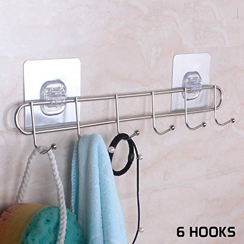 ADTALA Stainless Steel Waterproof and Oil Proof Nail Free Heavy Duty Wall Hook and Ceiling Hanger for Bathroom and Kitchen, Transparent - Image 5