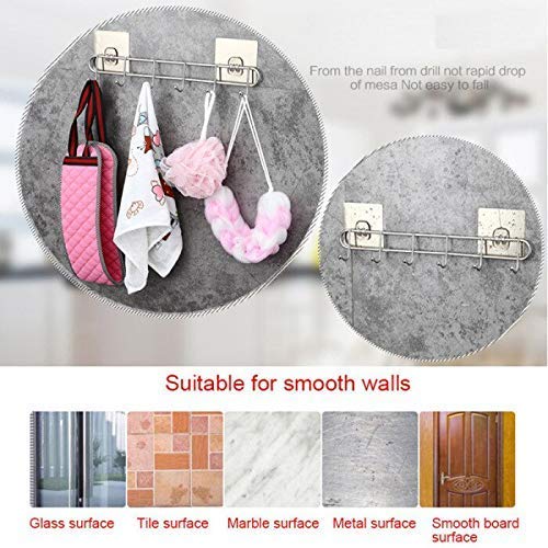 ADTALA Stainless Steel Waterproof and Oil Proof Nail Free Heavy Duty Wall Hook and Ceiling Hanger for Bathroom and Kitchen, Transparent - Image 4