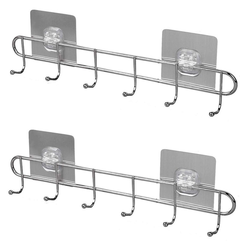 ADTALA Stainless Steel Waterproof and Oil Proof Nail Free Heavy Duty Wall Hook and Ceiling Hanger for Bathroom and Kitchen, Transparent - Image 1