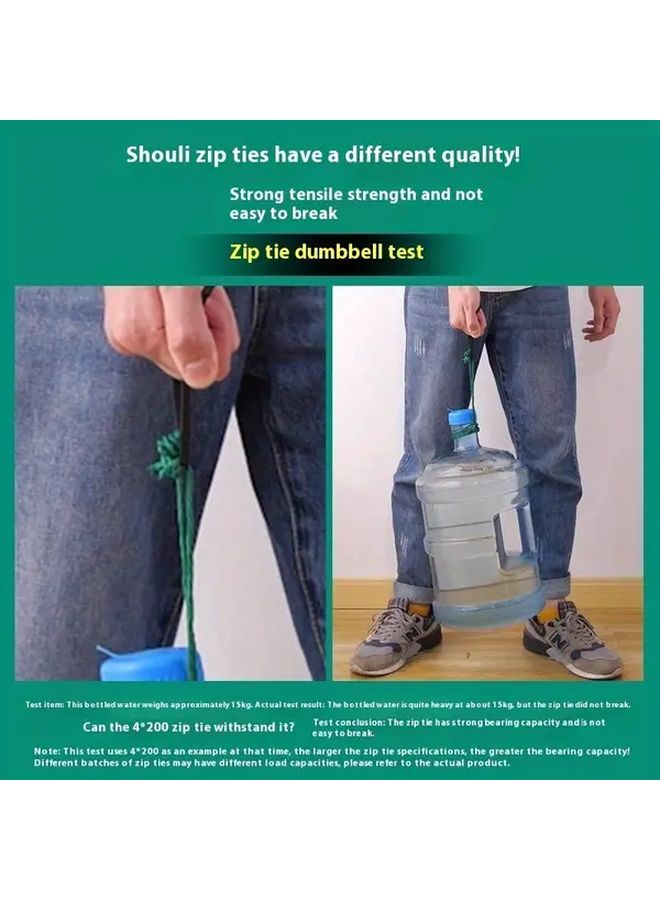 100pcs White Nylon Cable Ties High Strength Durable For Electronics Home Organization - Image 5