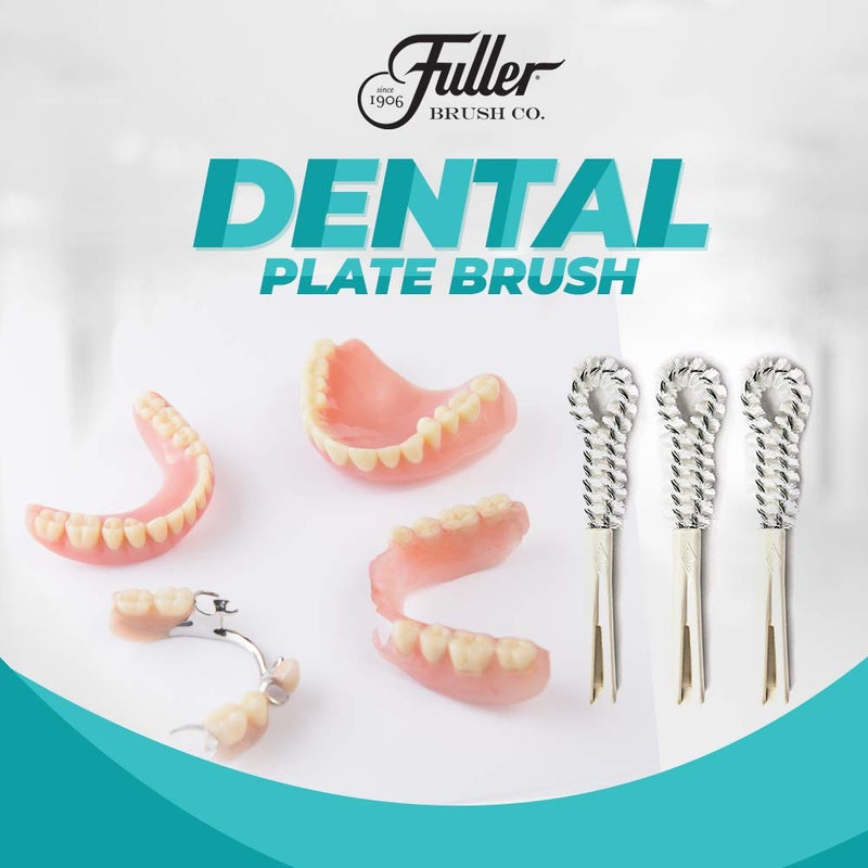Fuller Brush Dental Plate Brush - Soft Hygienic Denture Cleaner - Small & Flexible Cleaning Tool for Dentures & Plates - Oral Hygiene for Men & Women (Pack of 1) - Image 2