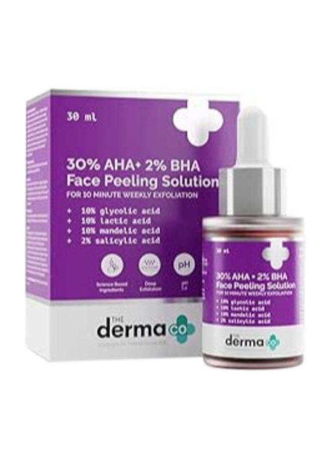 THE derma Co - 30% AHA + 2% BHA Face Peeling Solution- 30 mldermaco - Image 1