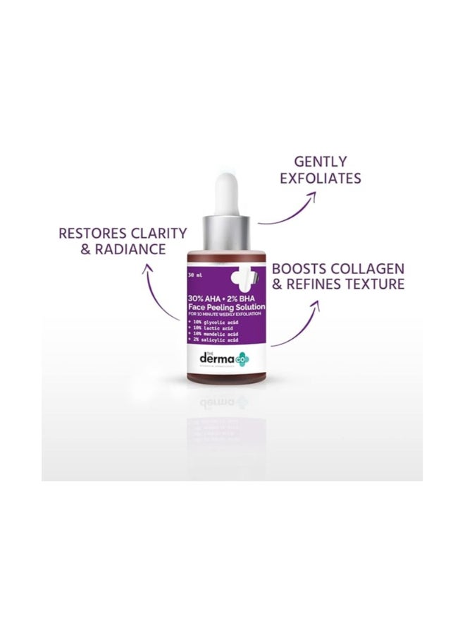 THE derma Co - 30% AHA + 2% BHA Face Peeling Solution- 30 mldermaco - Image 1