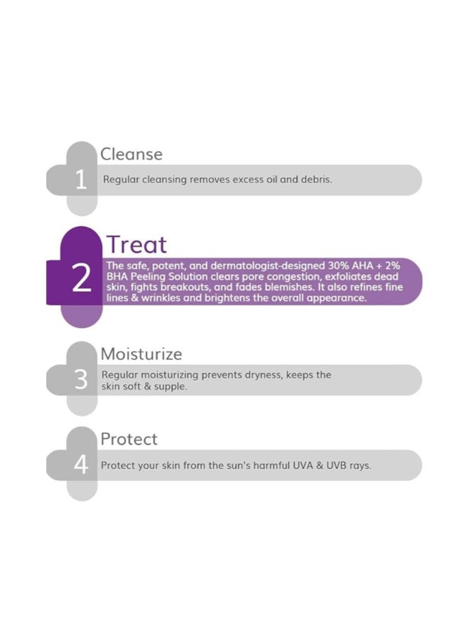 THE derma Co - 30% AHA + 2% BHA Face Peeling Solution- 30 mldermaco - Image 1