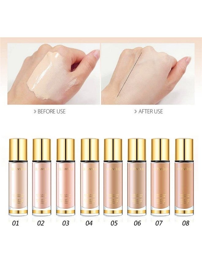 COSLUXE O Two O Gold Liquid Foundation, Invisible Full Coverage Makeup Foundation,Face Makeup 30Ml (07) - Image 3