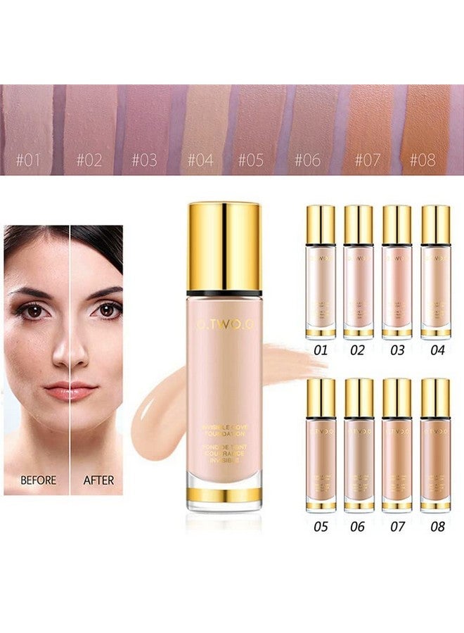 COSLUXE O Two O Gold Liquid Foundation, Invisible Full Coverage Makeup Foundation,Face Makeup 30Ml (07) - Image 2