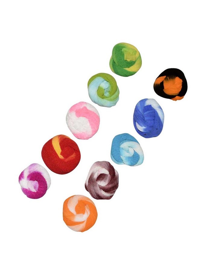 Asian Hobby Crafts - Asian Hobby Crafts Paper Flower Making Dual Color Stocking Cloth (10 Pieces, Length: 12-Inch), Multicolor - Image 1