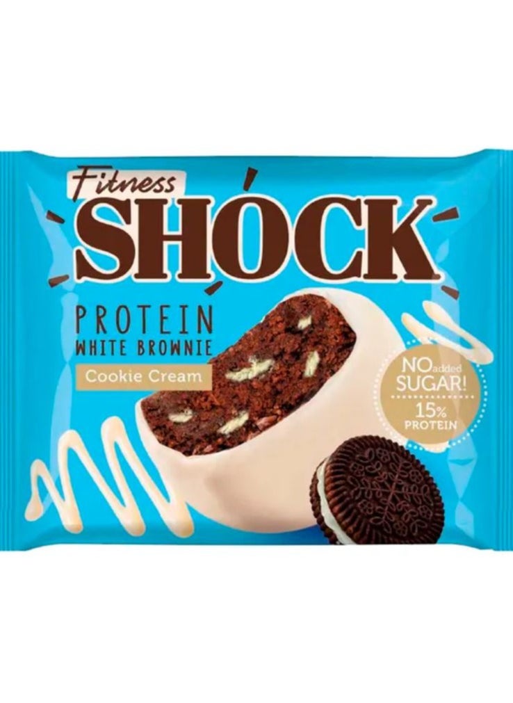 Fitness Shock - Fitness Shock Protein Brownie Cookie Cream Flavor 50g - Image 1