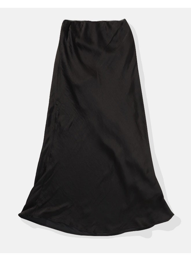 American Eagle AE High-Waisted Satin Midi Skirt  - Image 3