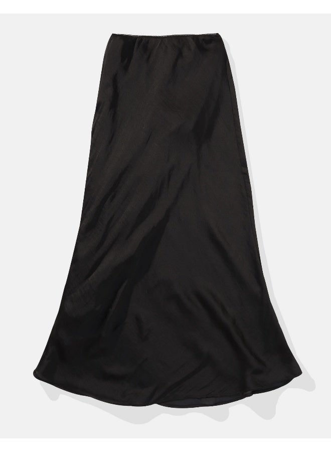 American Eagle AE High-Waisted Satin Midi Skirt  - Image 4