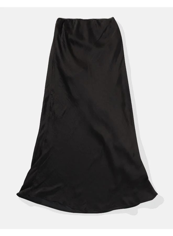 American Eagle AE High-Waisted Satin Midi Skirt