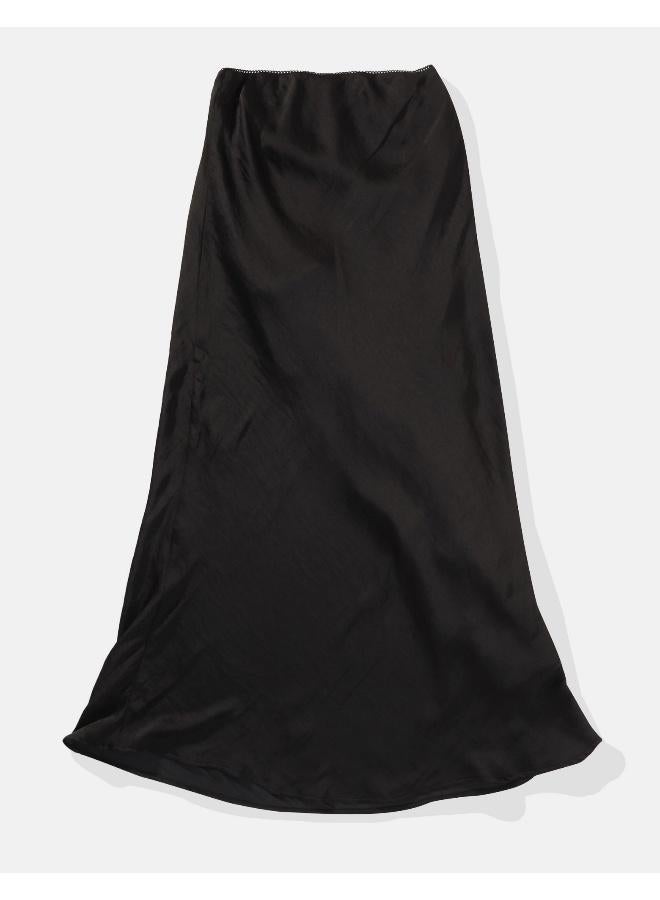 American Eagle AE High-Waisted Satin Midi Skirt  - Image 2