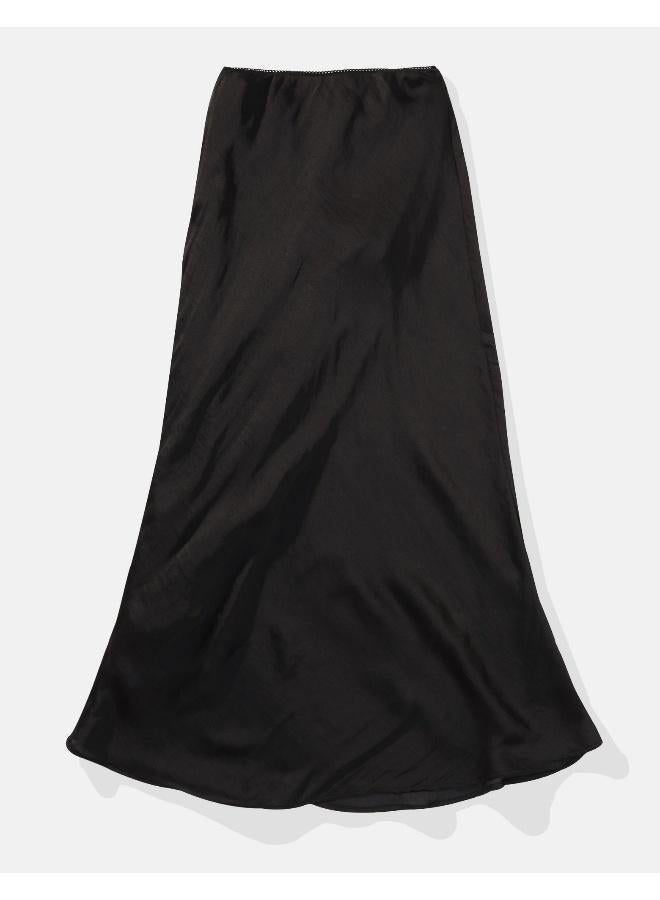 American Eagle AE High-Waisted Satin Midi Skirt - Image 3