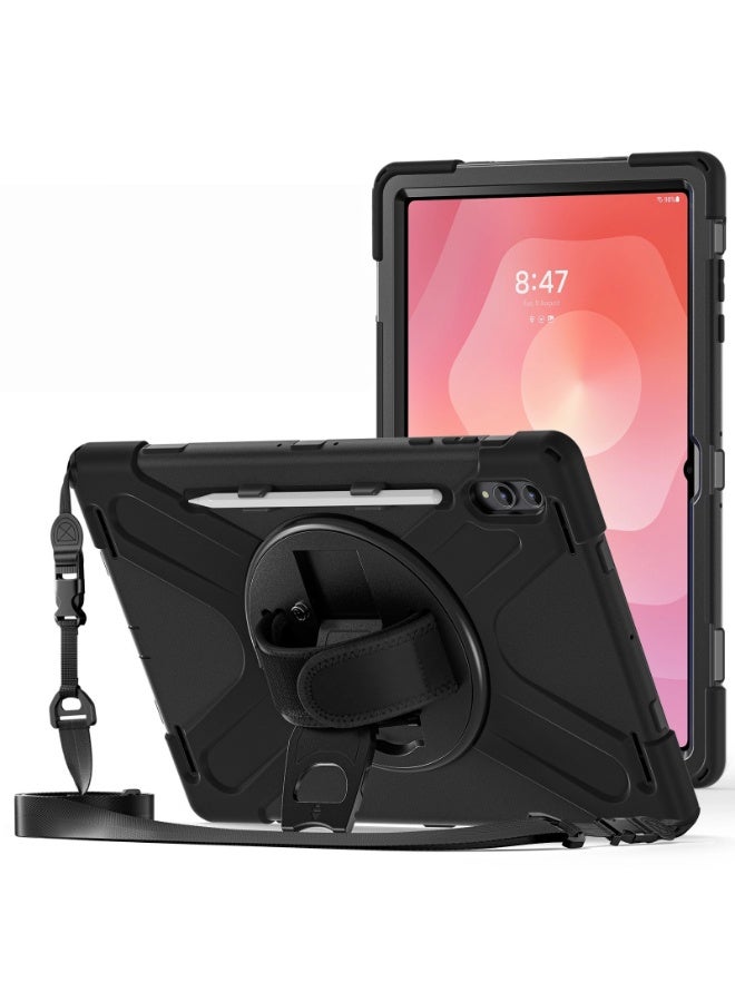 general Compatible with Samsung Tab S11 Ultra 14.6-inch Tablet Case Pen Slot Silicone Rotating Stand Shockproof Case Scratch-Resistant and Durable