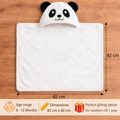 BRANDONN New Born Baby Blanket Pack of Super Soft Bathrobe Wrapper Bath Towel for Boys, Girls, Babies (White, Length 82 cm x Width 82 cm, 0-12 Months) - Image 4