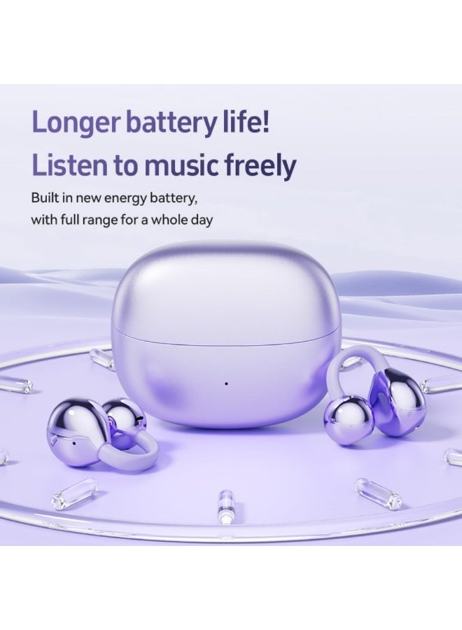caijin Wireless Earphones, Bluetooth Earbuds, Bluetooth 6.0,Feather-Like Wearing, Open-Ear Listening, waterproof and sweatproof,  Long Battery Life, iOS And Android Black - Image 2
