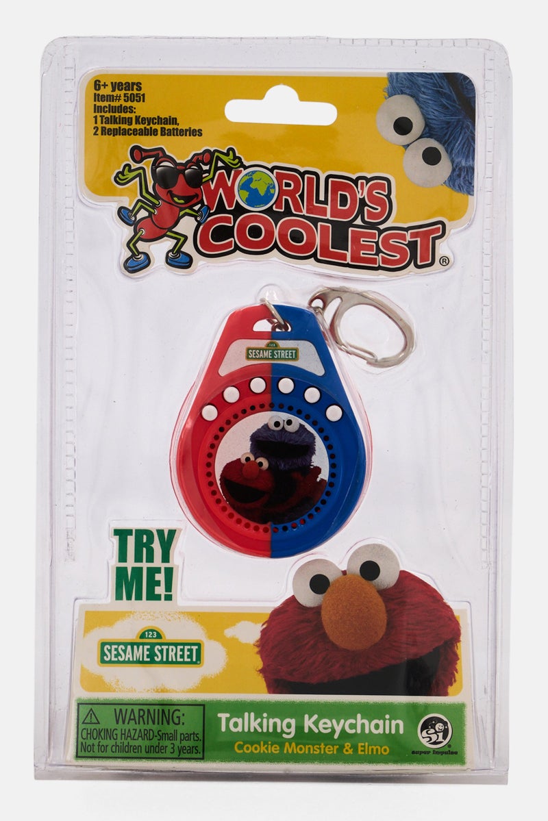 Sesame Street Worlds Coolest Sesame Street Talking Keychain, Red  - Image 1