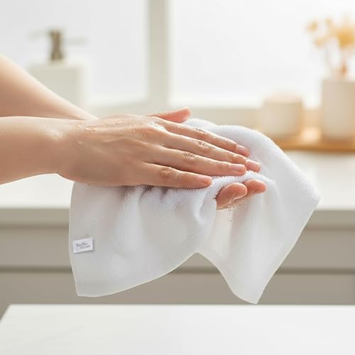Textila Basic Wash Cloths 12x12 Inches – Pack of 12 – White Color – Soft and Absorbent Multipurpose Cotton Washcloths for Bathroom, Spa, Gym, Salon, Hotel, and Everyday Use - Image 3