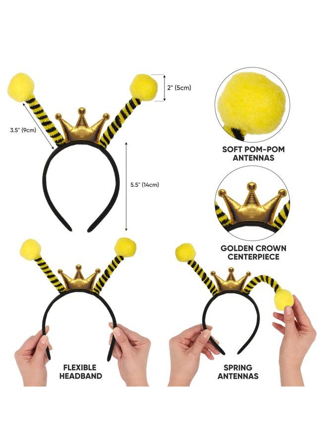 FUNCREDIBLE Bumble Bee Costume Accessories | Bee Wings and Bee Antenna Headband Set | Honey Bee Costumes | Halloween Bumblebee Cosplay Party Favors for Women, Men and Kids - Image 3
