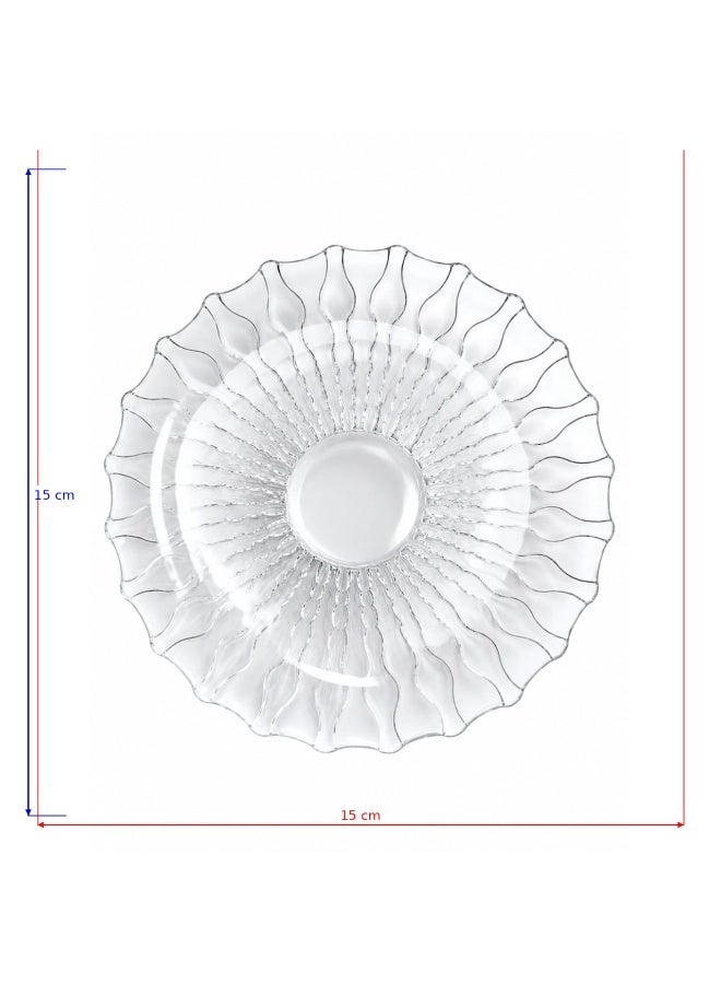 Reema Set of 5 Clear Crystal Glass Serving Dishes – Elegant for Dates, Sweets, and Fruit - Image 3