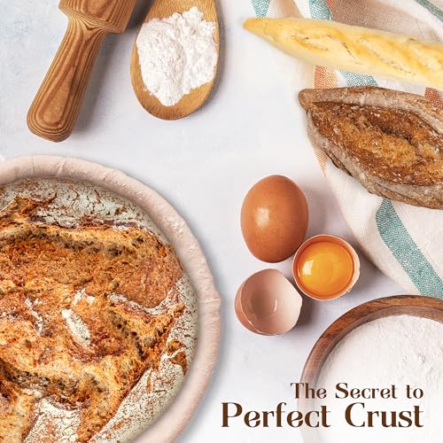 ABIOTO Bread Proofing Baskets for Sourdough Bread Baking - Set of 2 9" Round Banneton Baskets with Liners, Made of Finest Indonesian Rattan - Bake Perfect Artisan Bread Loaves at Home Like a Pro - Image 4