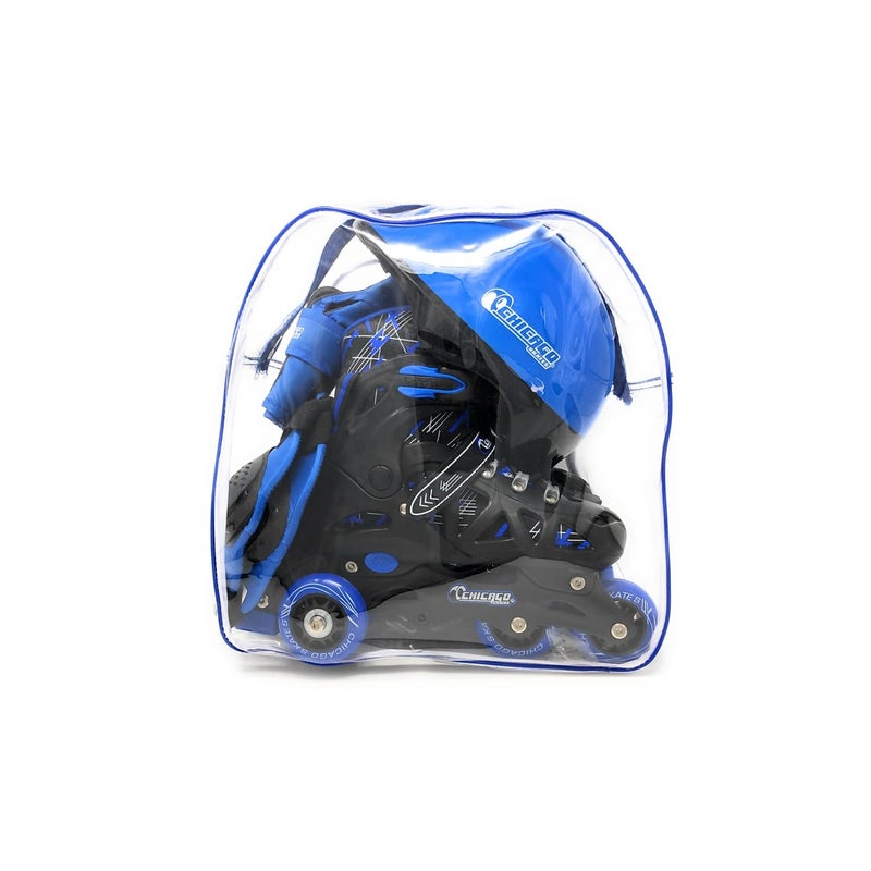 Chicago Skates Inline Training Skate Combo Set - Blue, Boys -Medium Sizes 1-4 - Image 4