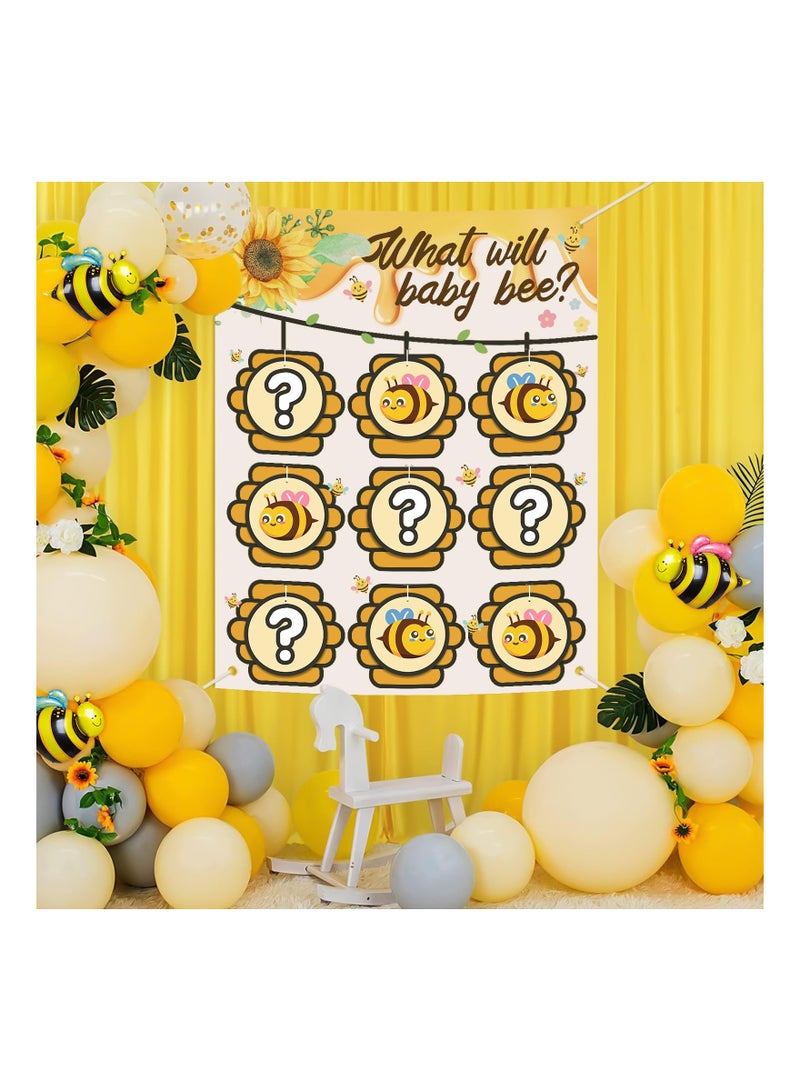 كابتن تيك Baby Gender Reveal Tic Tac Toe Game Fun Bee Themed X O Party Supplies for Boy or Girl Reveal - Image 2