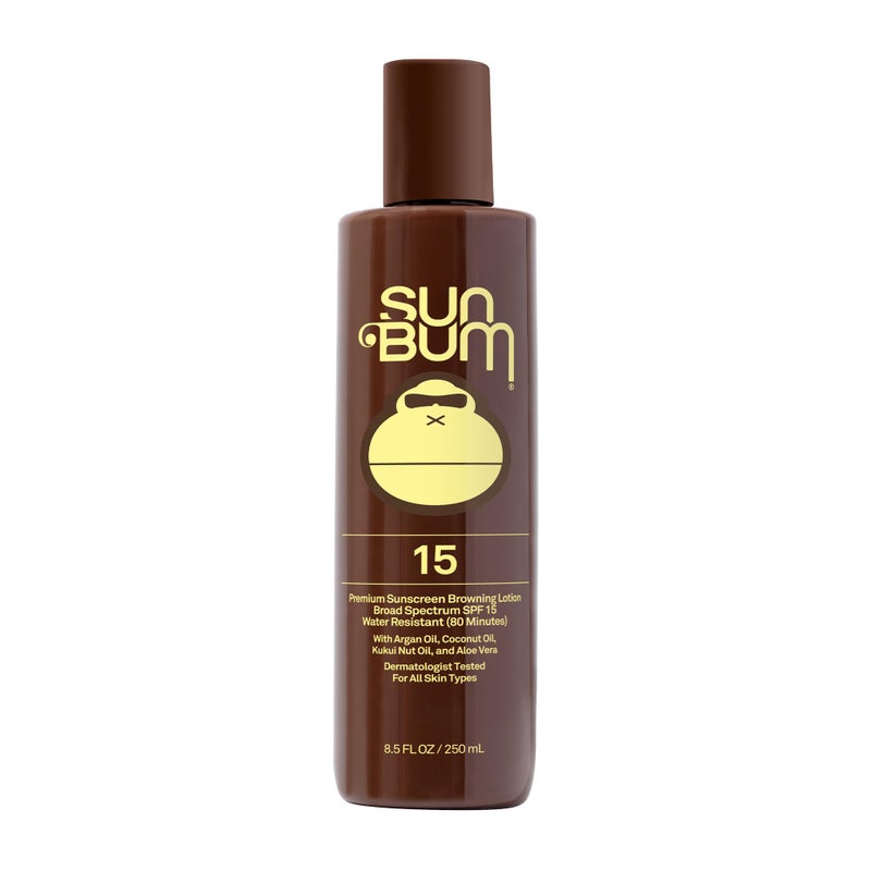 Sun Bum لوشن الجسم البرونزي من صن بوم SPF 15 - لوشن تان مرطب مقاوم للماء مع فيتامين E - متوافق مع قانون هاواي 104 (مصنوع بدون أوكتينوكات وأوكسيبنزون) - 8.5 أونصة سائلة - Image 1