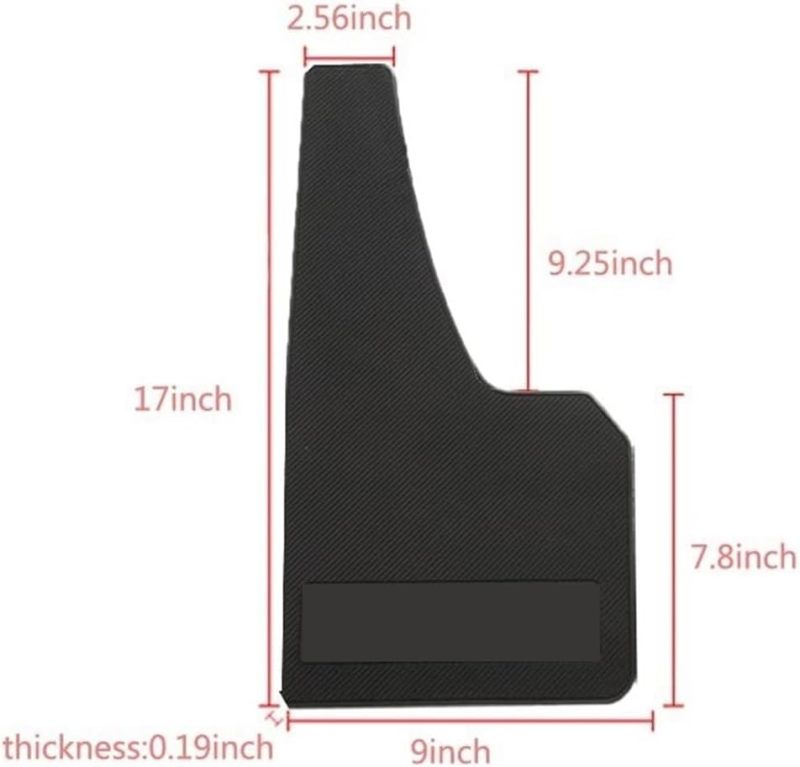 Universal Car Mud Flaps 43x23cm 4-Piece Set No-Drill Installation - Superior Impact Resistance Splash Guards for SUVs Trucks Off-Road Daily Driving - Image 5