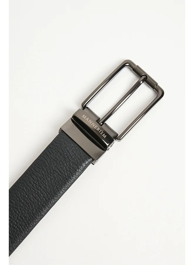 تكلف The Wayfinder Reversible Leather Belt Black & Dark Brown