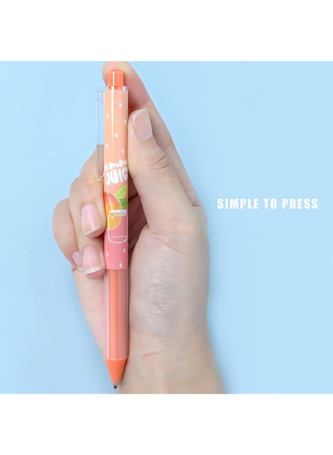 erorex Gel Ink Pen Retractable Gel Ink Pens 4Pcs Cartoon School Pens Black Ink 0.5Mm Pen For Writing Journaling Taking Notes School Office Home. - Image 5