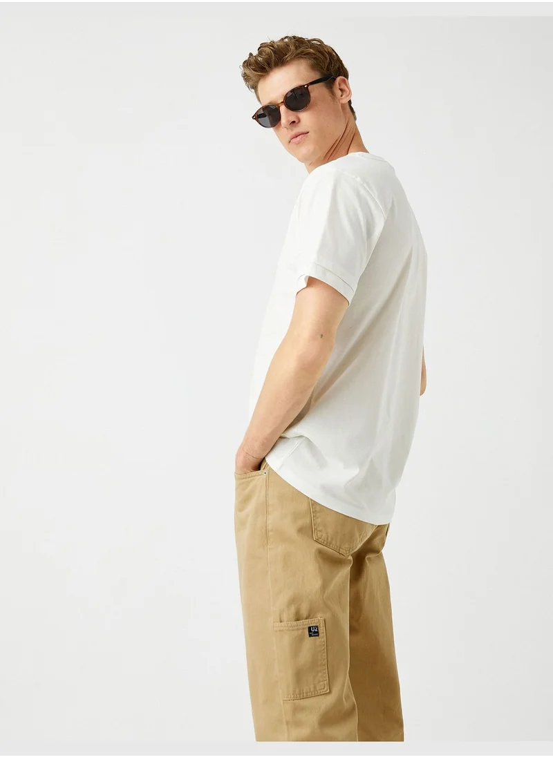 كوتون Regular Fit Crew Neck Basic T-Shirt