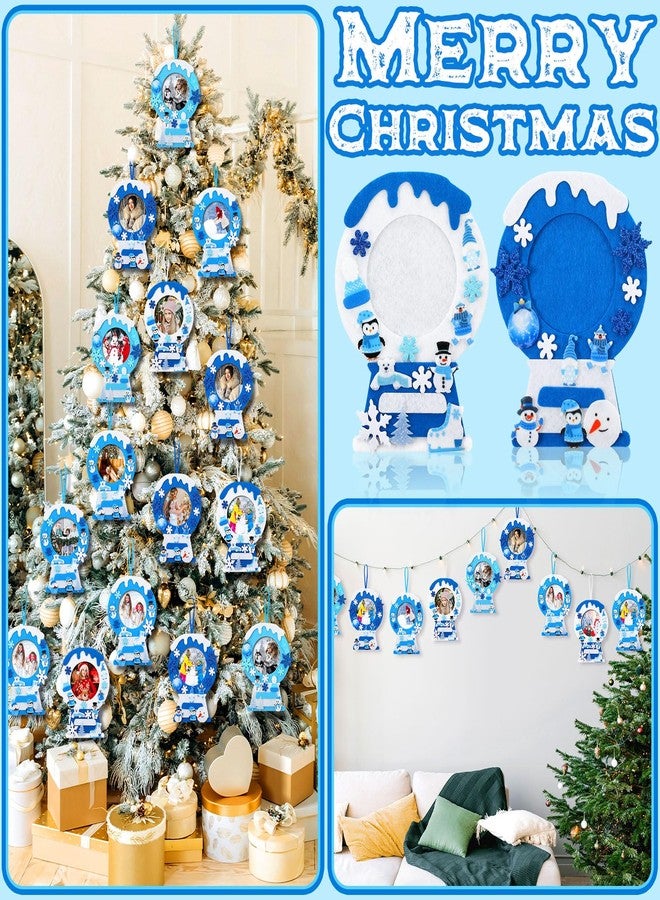 فيرايكل مجموعة فيرايكل 232 قطعة لتزيين إطارات الصور الشتوية، تتضمن 32 إطارًا للصور الثلجية و200 ملصق لتزيين المنزل والفصول الدراسية في عيد الميلاد وحفلات الشتاء (ألوان زاهية، تصميم مرح). - Image 3