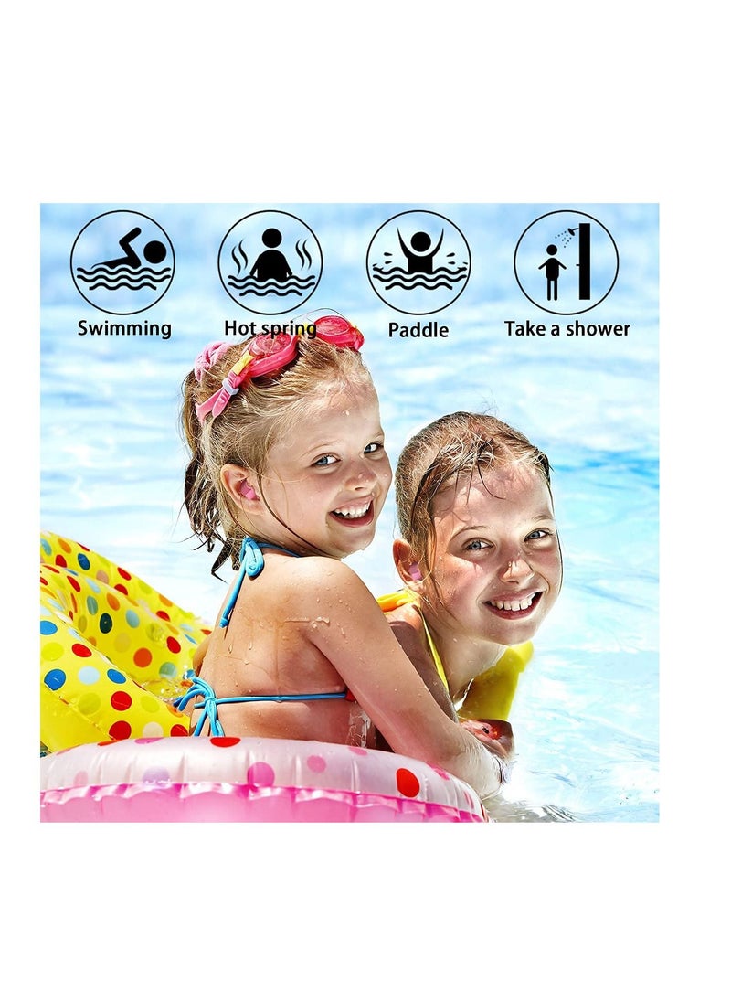 SYOSI Swimming Earplugs, 5 Pairs Pack Waterproof Reusable Silicone Swimming Ear Plugs for Swimming Showering Bathing Surfing Snorkeling and Other Water Sports, Suitable for Kids and Adults  - Image 5