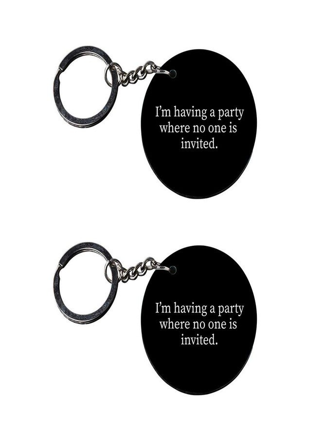 tinywalk مجموعة Tinywalk من قطعتين | سلاسل مفاتيح خشبية مطبوعة على شكل دائرة | حلقات مفاتيح دائرية | سلاسل مفاتيح دائرية | حلقات مفاتيح مطبوعة - Image 1