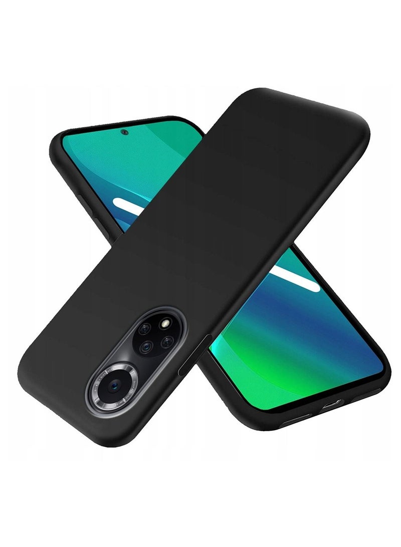 general Matte Soft Silicone TPU Flexible Back Case Cover for  Honor 50 Black - Image 2