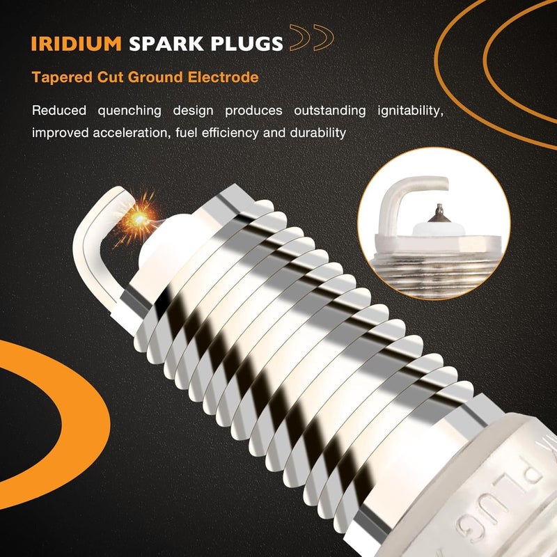 HQPASFY Ignition Coil Pack & Iridium Spark Plugs Set - Image 4