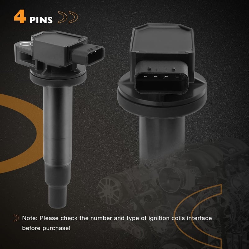 HQPASFY Ignition Coil Pack & Iridium Spark Plugs Set - Image 3