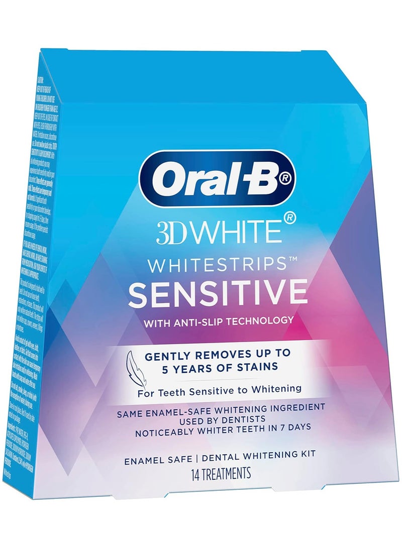 Oral-B مجموعة شرائط تبييض الأسنان الحساسة 3DWhite، مكونة من 14 قطعة - Image 1
