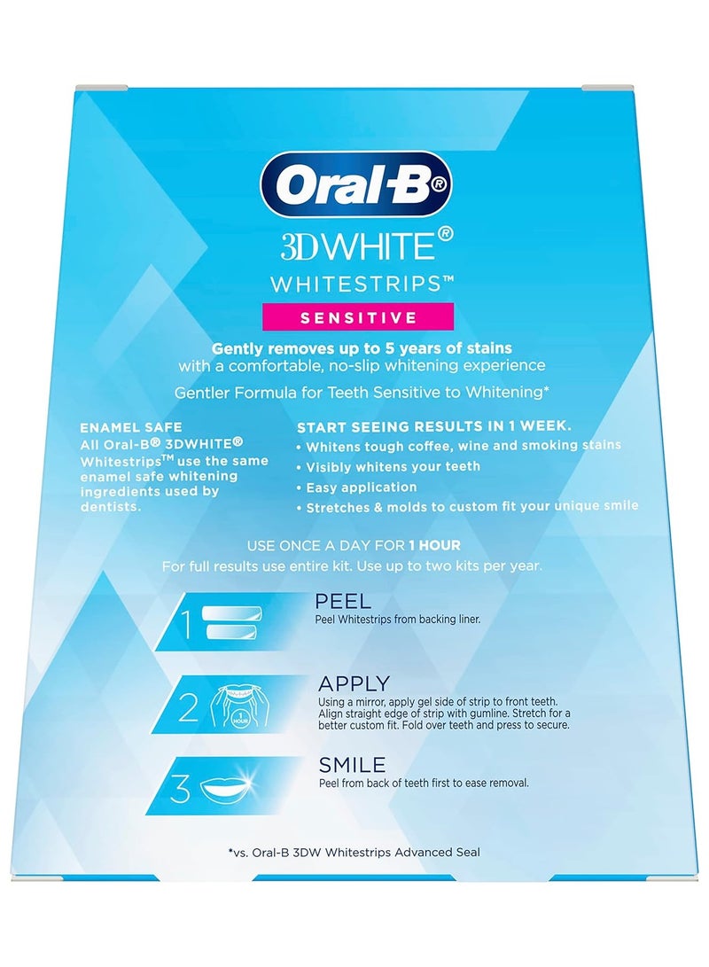 Oral-B مجموعة شرائط تبييض الأسنان الحساسة 3DWhite، مكونة من 14 قطعة - Image 2